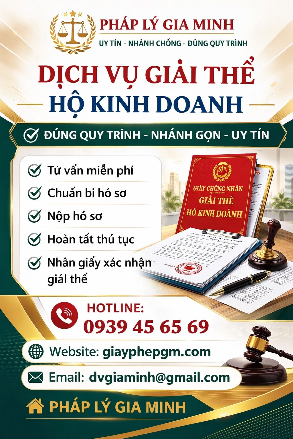 Bảng chi phí giải thể công ty chi tiết
