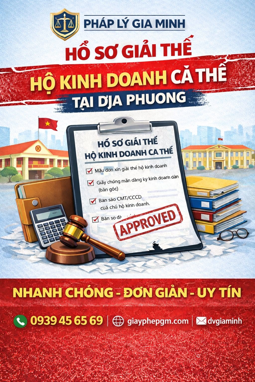 Bảng giá dịch vụ giải thể công ty