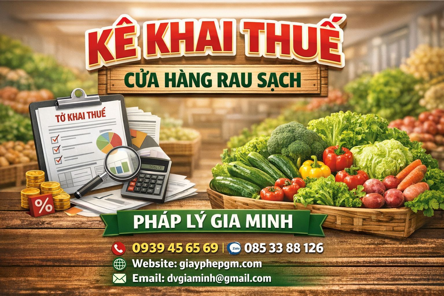 cách kê khai thuế cho cửa hàng rau sạch