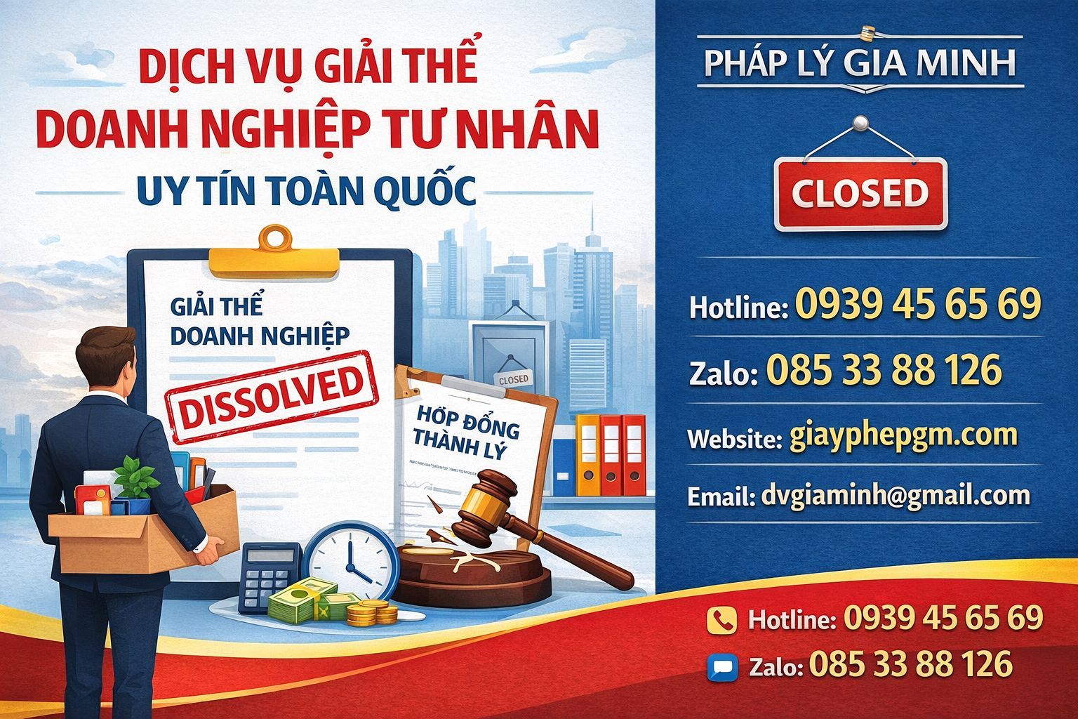 Dịch vụ giải thể doanh nghiệp tư nhân nhanh chóng tại Đà Nẵng trọn gói 
