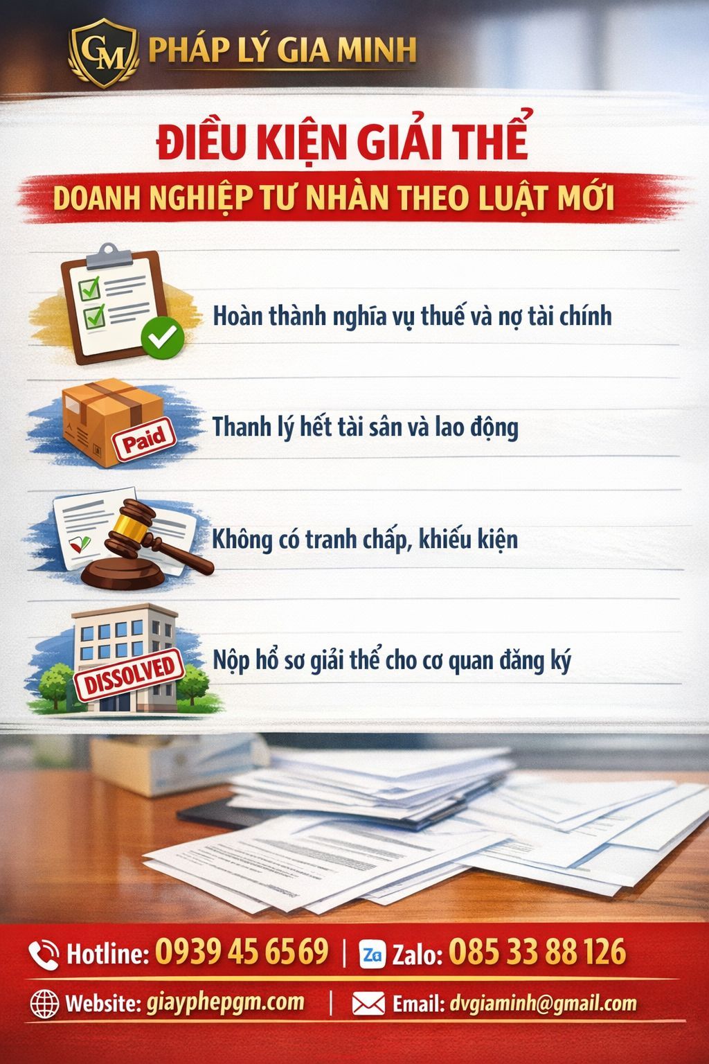 Hồ sơ cần chuẩn bị khi giải thể doanh nghiệp tư nhân tại Đà Nẵng 