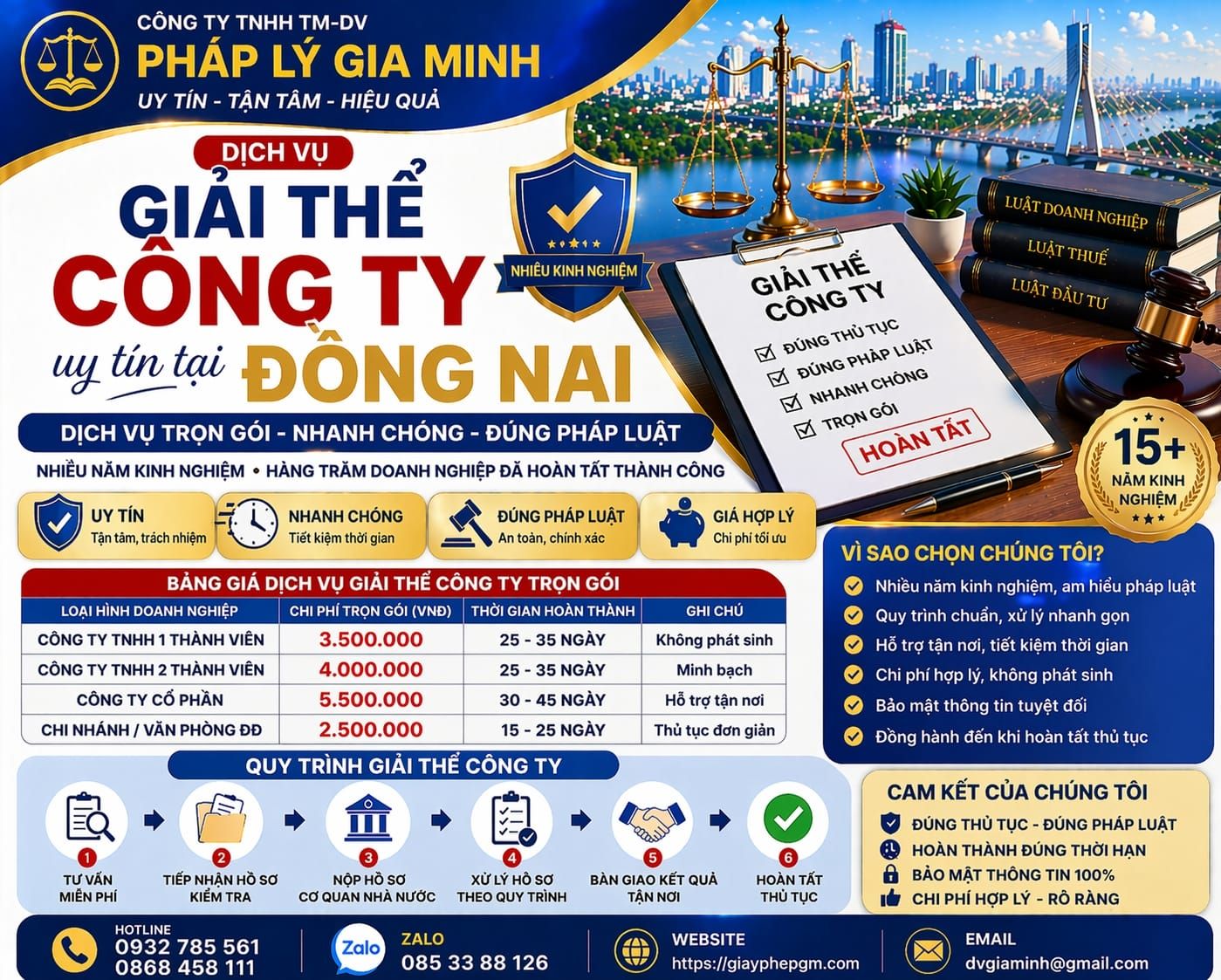 Chi phí giải thể doanh nghiệp tư nhân tại Đồng Nai giá rẻ