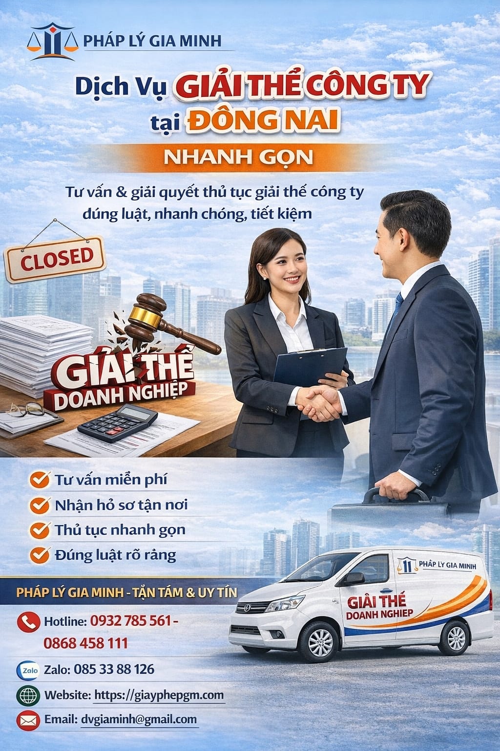 Dịch vụ chấm dứt công ty 2 thành viên tại Đồng Nai trọn gói