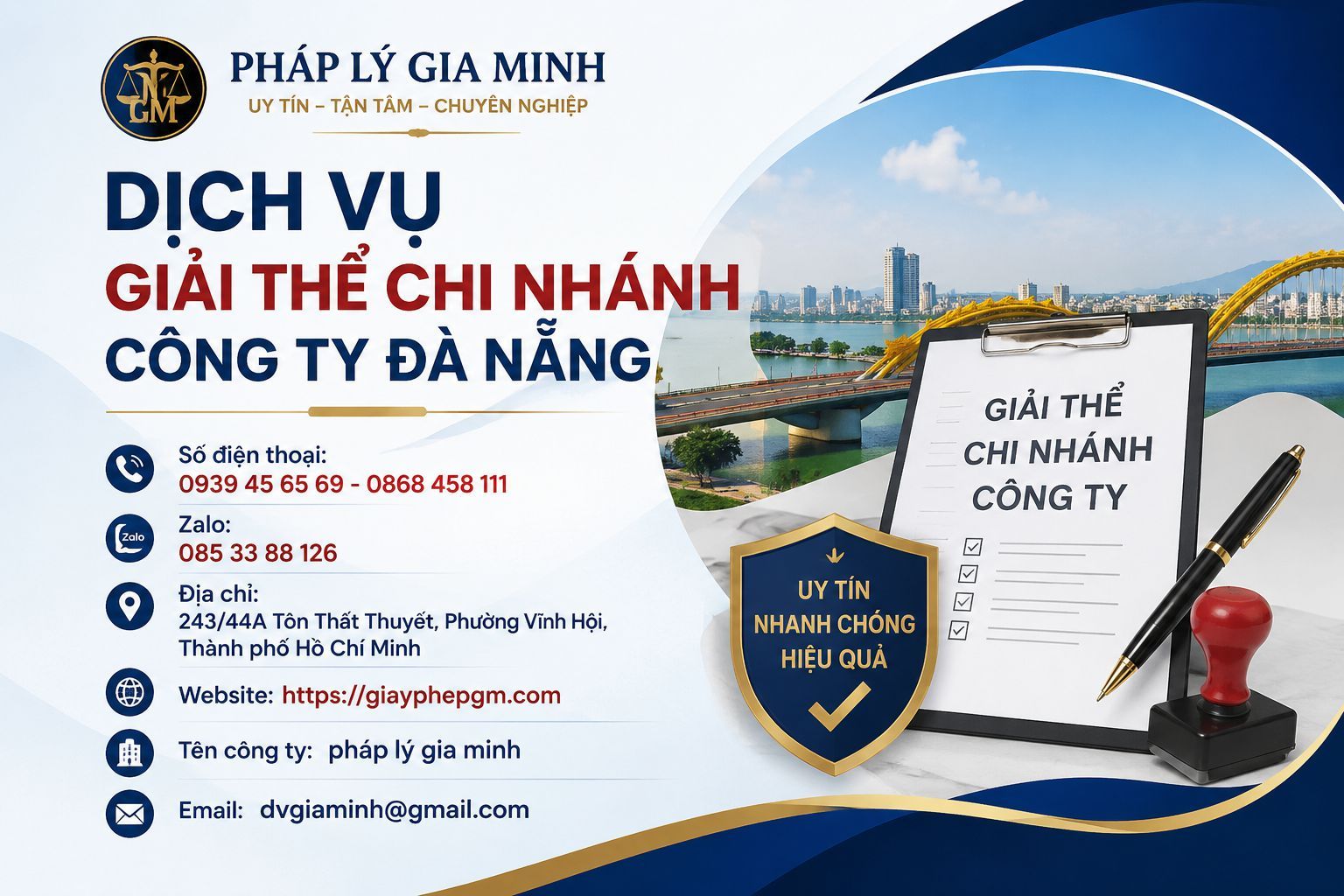 Dịch vụ giải thể chi nhánh công ty Đà Nẵng