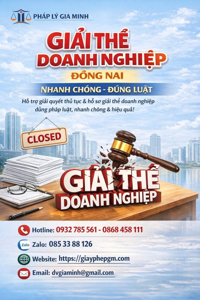 dịch vụ giải thể công ty ngưng kinh doanh tại đồng nai