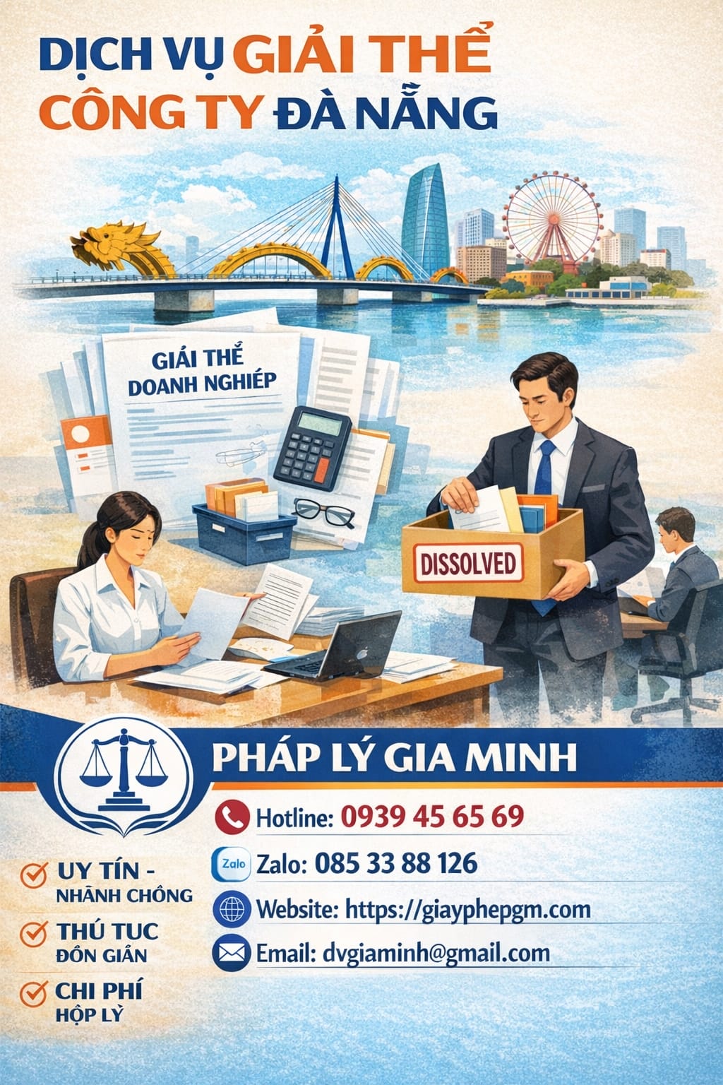 Dịch vụ giải thể doanh nghiệp trọn gói Đà Nẵng