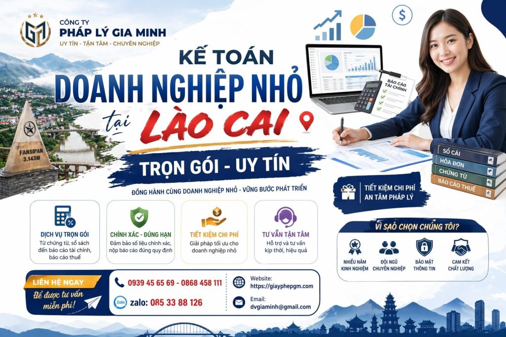 dịch vụ kế toán cho công ty nhỏ tại lào cai