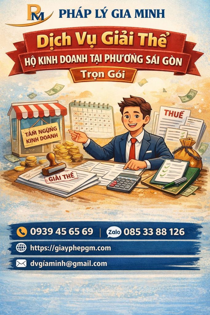 dịch vụ ngừng hoạt động hộ kinh doanh tại phường sài gòn
