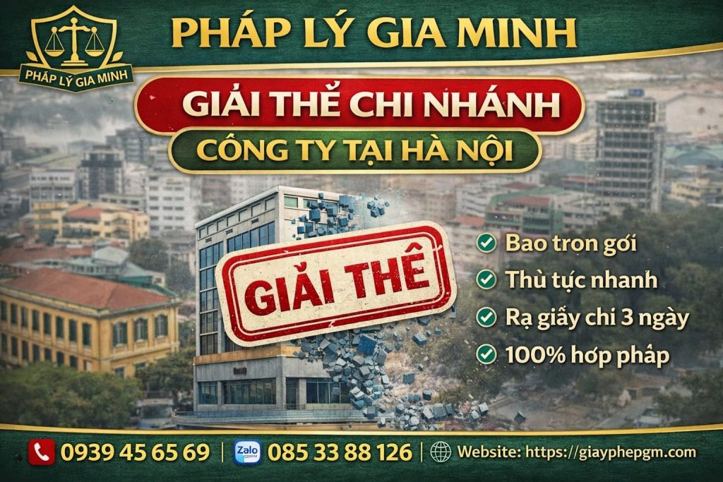 giải thể chi nhánh công ty tại hà nội
