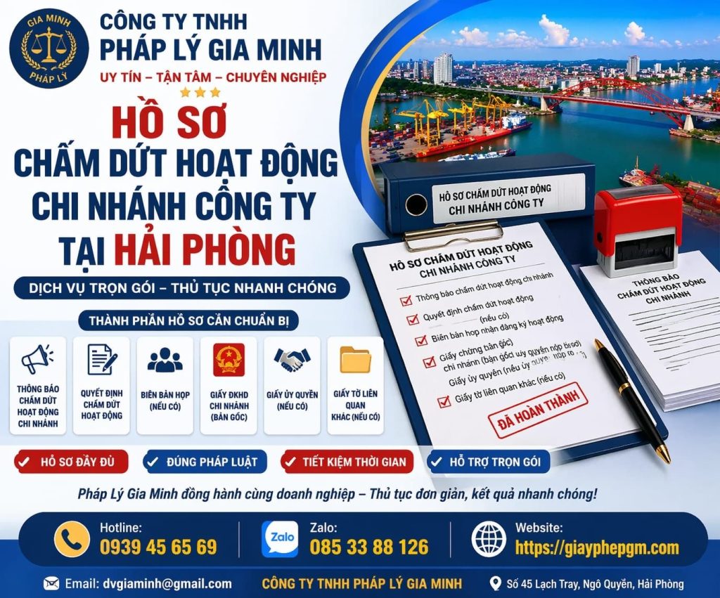 hồ sơ giải thể chi nhánh công ty tại hải phòng