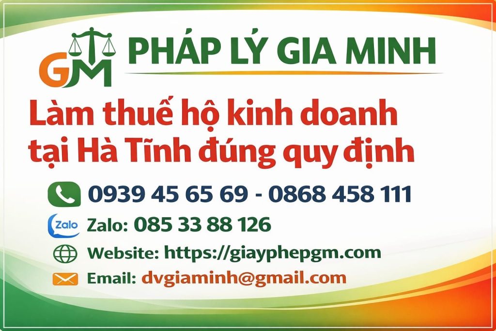 kế toán thuế hộ kinh doanh tại hà tĩnh