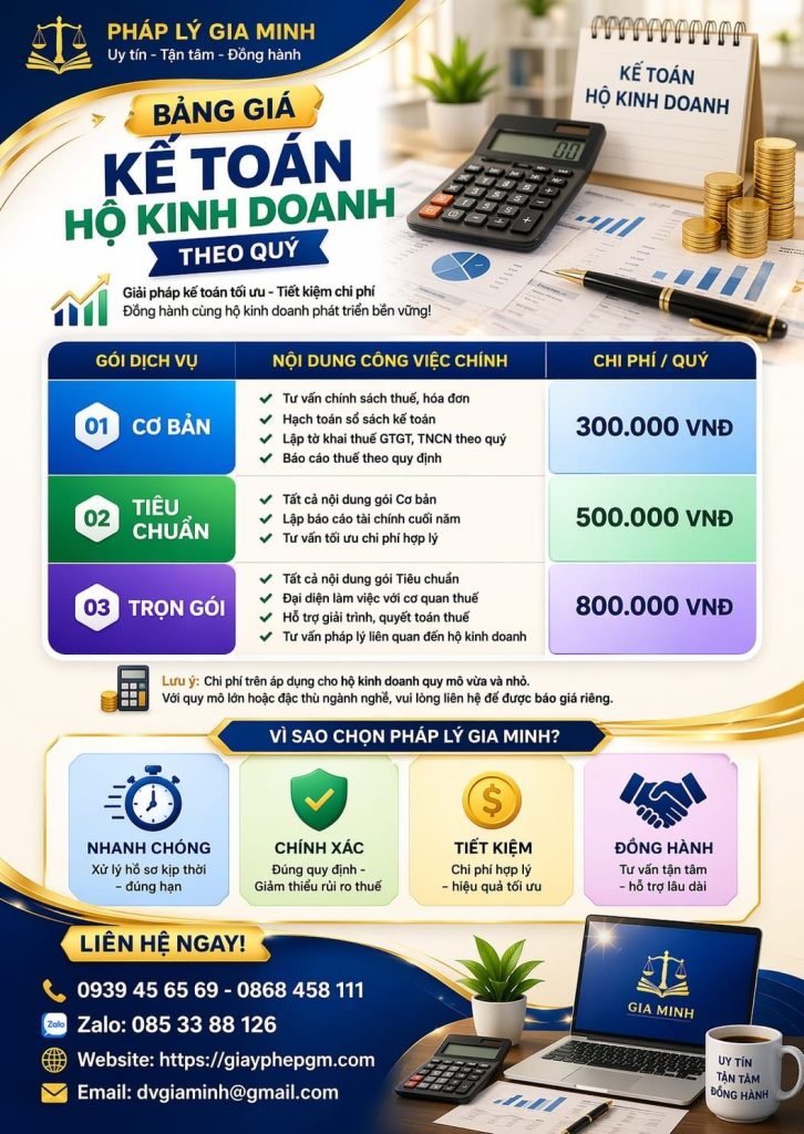 làm báo cáo thuế hộ kinh doanh tại sơn la