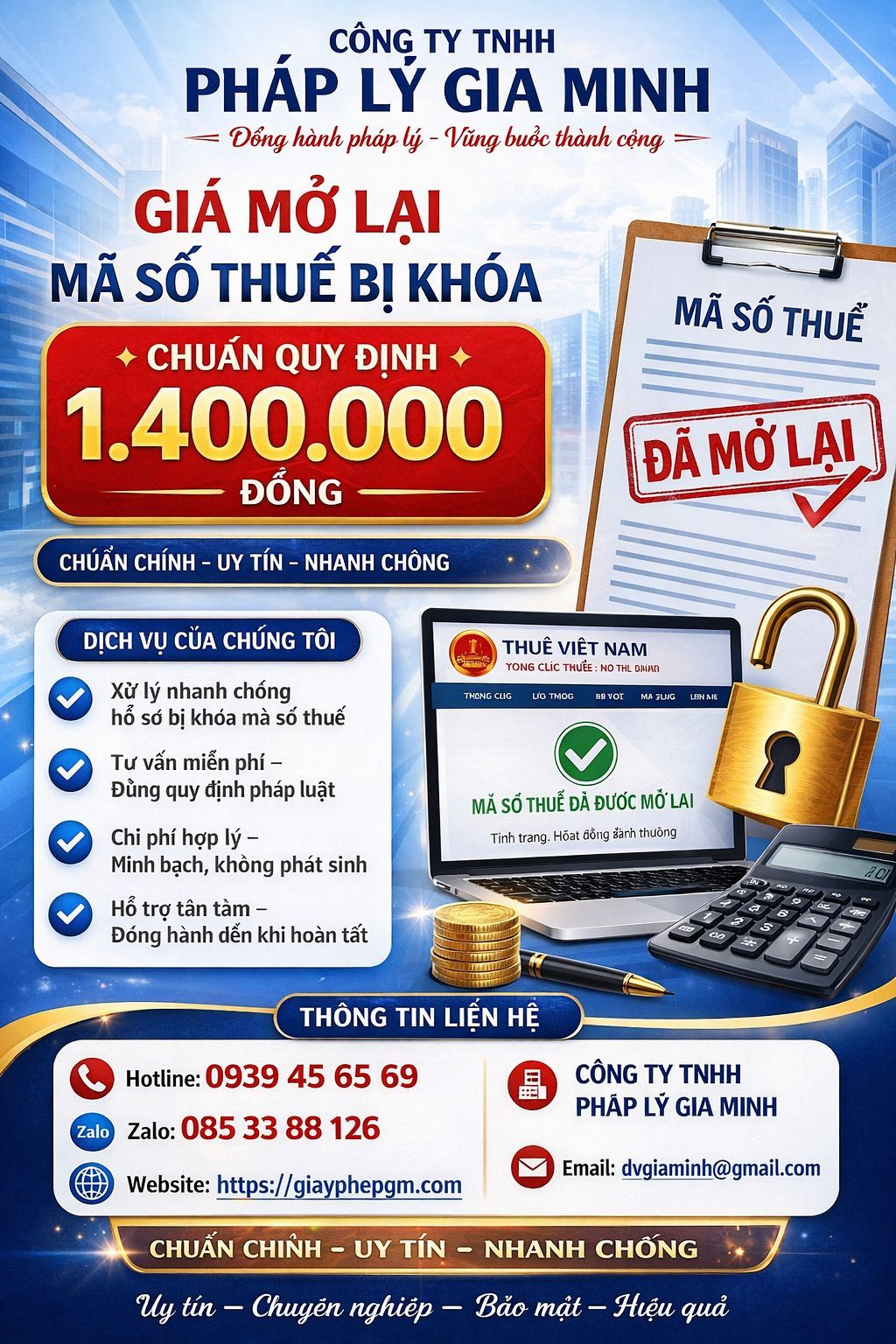 Mở lại mã số thuế tại TPHCM: Giải pháp khôi phục nhanh chóng cho doanh nghiệp bị ngừng hoạt động 4 Mở khóa mã số thuế công ty bị khóa