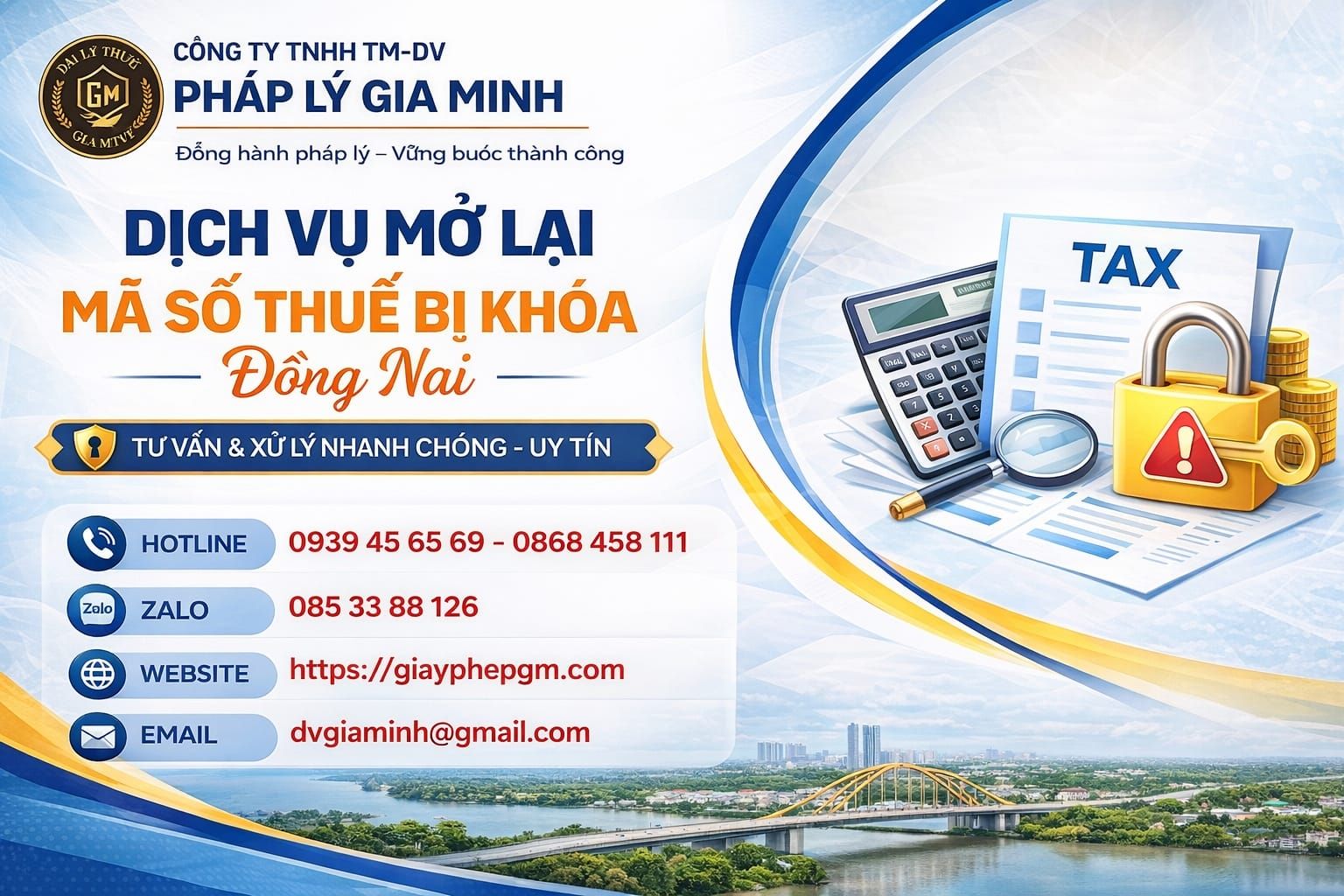 Dịch vụ mở lại mã số thuế bị khóa Đồng Nai