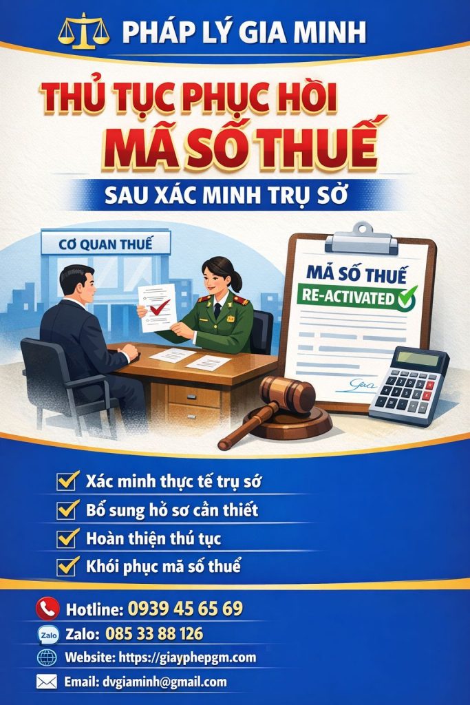 mở lại mã số thuế do bỏ địa chỉ kinh doanh