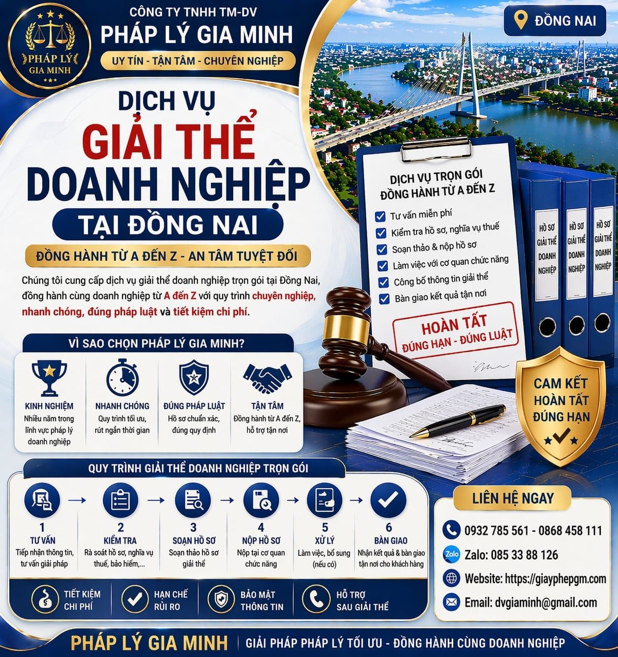 Quy trình giải thể công ty TNHH 2 thành viên tại Đồng Nai mới nhất