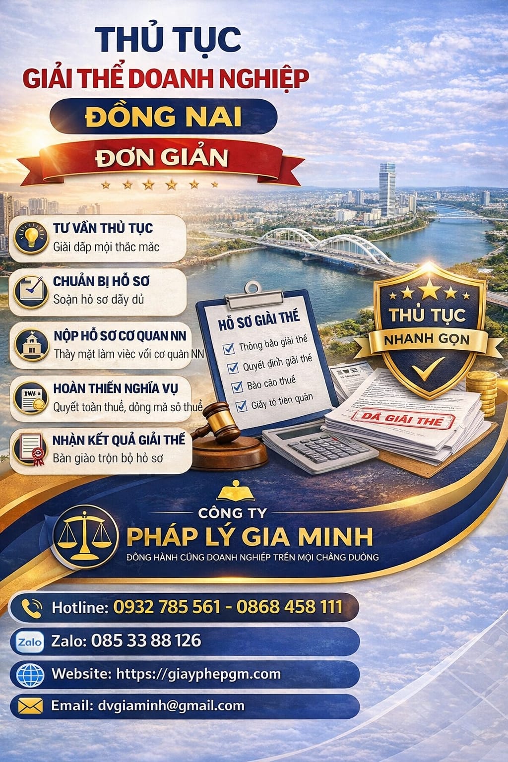 Thủ tục giải thể công ty 2 thành viên tại Đồng Nai