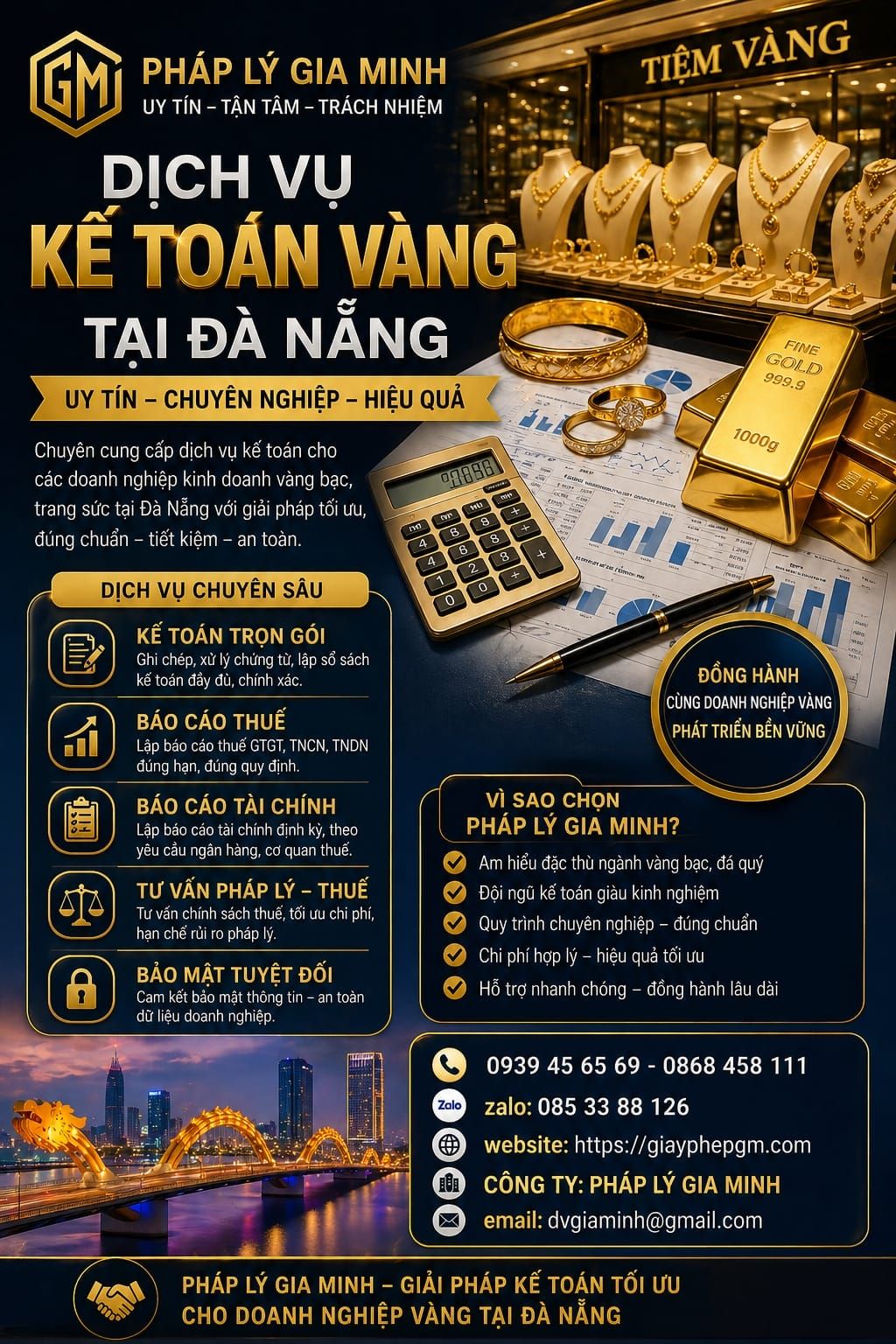 Báo cáo tài chính ngành vàng Đà Nẵng