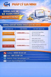 Báo giá dịch vụ kế toán tại Thái Nguyên