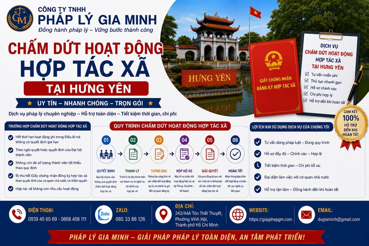Chấm dứt hoạt động hợp tác xã tại Hưng Yên
