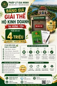 Chi phí giải thể hộ kinh doanh tại Hưng Yên
