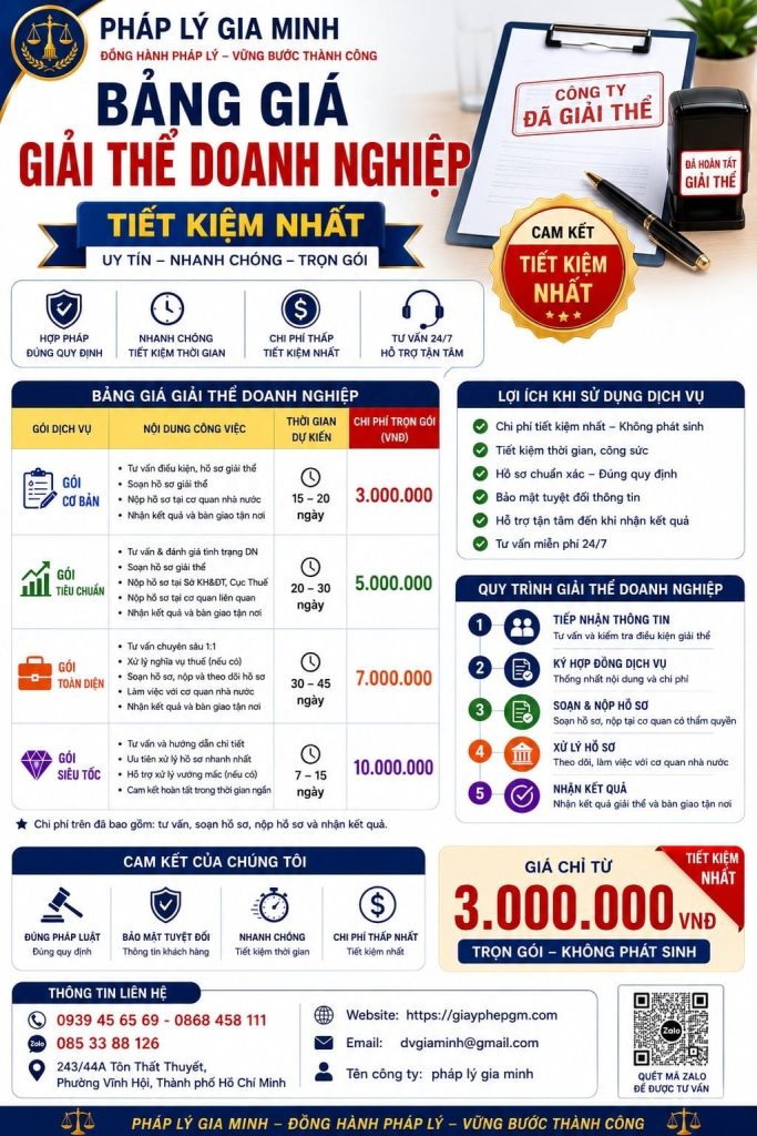 Dịch vụ giải thể công ty thuốc bảo vệ thực vật tại Đồng Tháp