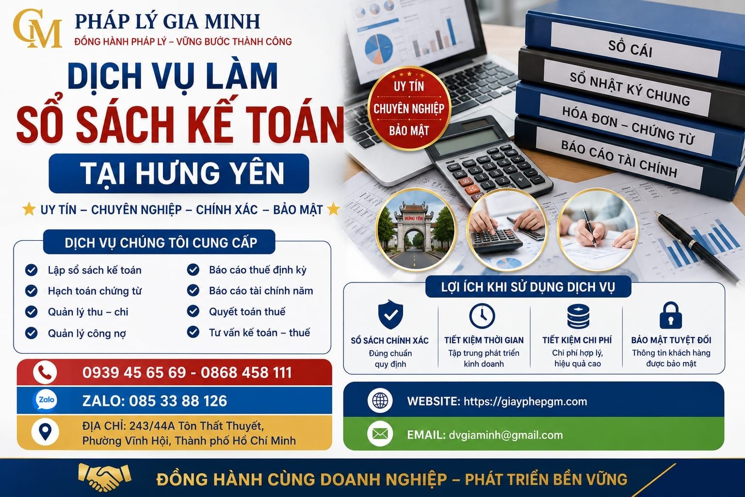 Dịch vụ làm sổ sách kế toán tại Hưng Yên