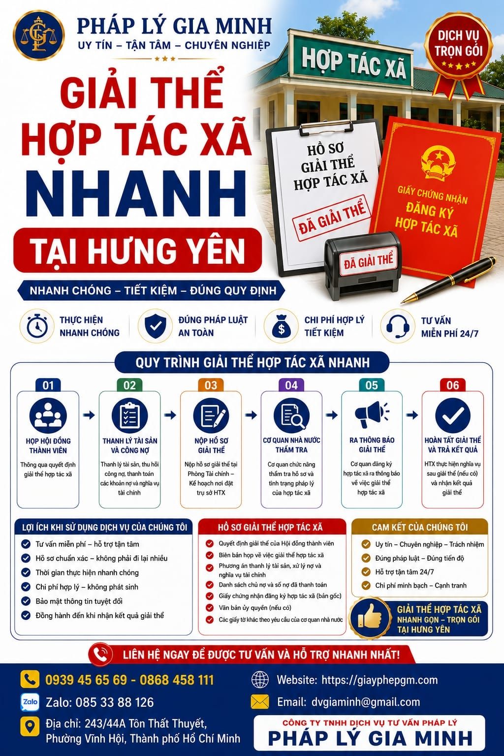 Giải thể hợp tác xã nhanh tại Hưng Yên