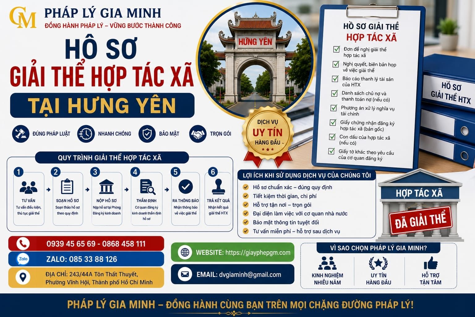 Hồ sơ giải thể hợp tác xã tại Hưng Yên