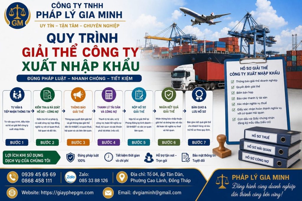 Quy trình giải thể công ty xuất nhập khẩu