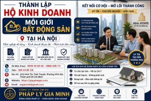 Thành lập hộ kinh doanh môi giới bất động sản tại Hà Nội