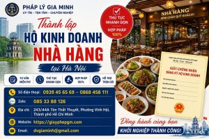 Thành lập hộ kinh doanh nhà hàng tại Hà Nội