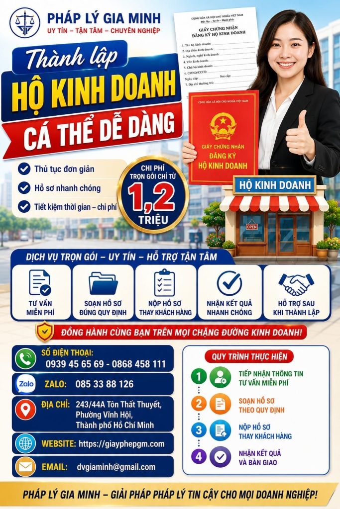 Thành lập hộ kinh doanh nhà hàng tại TPHCM