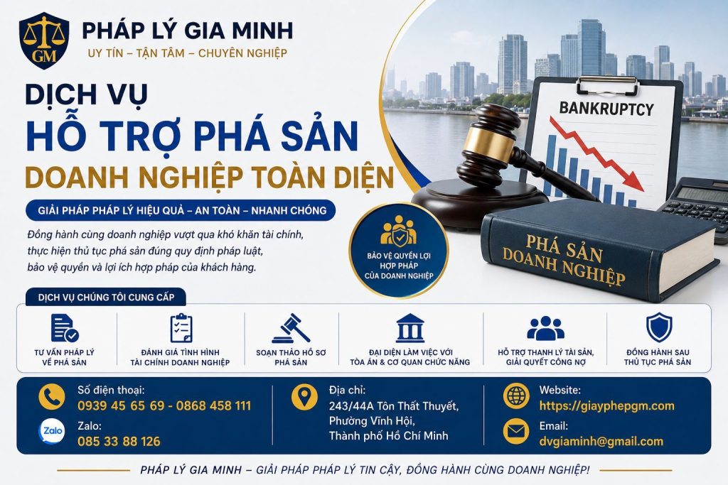 Dịch vụ hỗ trợ phá sản doanh nghiệp toàn diện