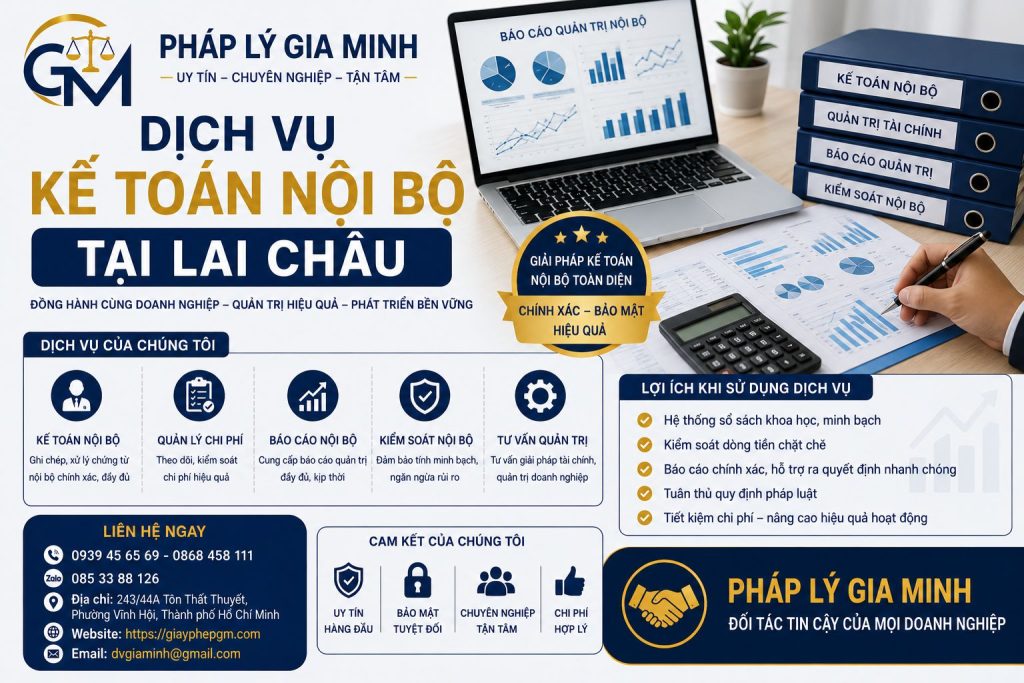 Dịch vụ kế toán nội bộ tại Lai Châu