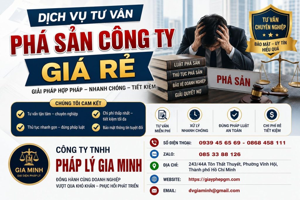 Dịch Vụ Tư Vấn Phá Sản Công Ty Giá Rẻ