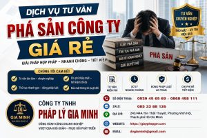 Dịch Vụ Tư Vấn Phá Sản Công Ty Giá Rẻ