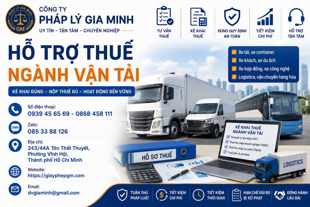 Hỗ trợ thuế ngành vận tải