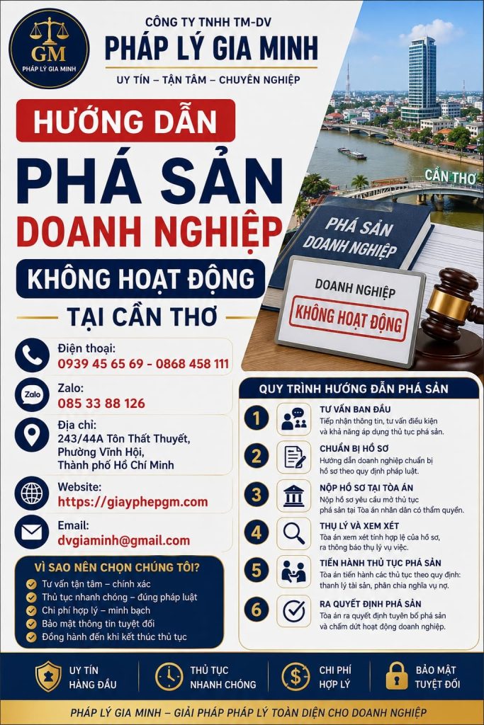Hướng Dẫn Phá Sản Doanh Nghiệp Không Hoạt Động Tại Cần Thơ