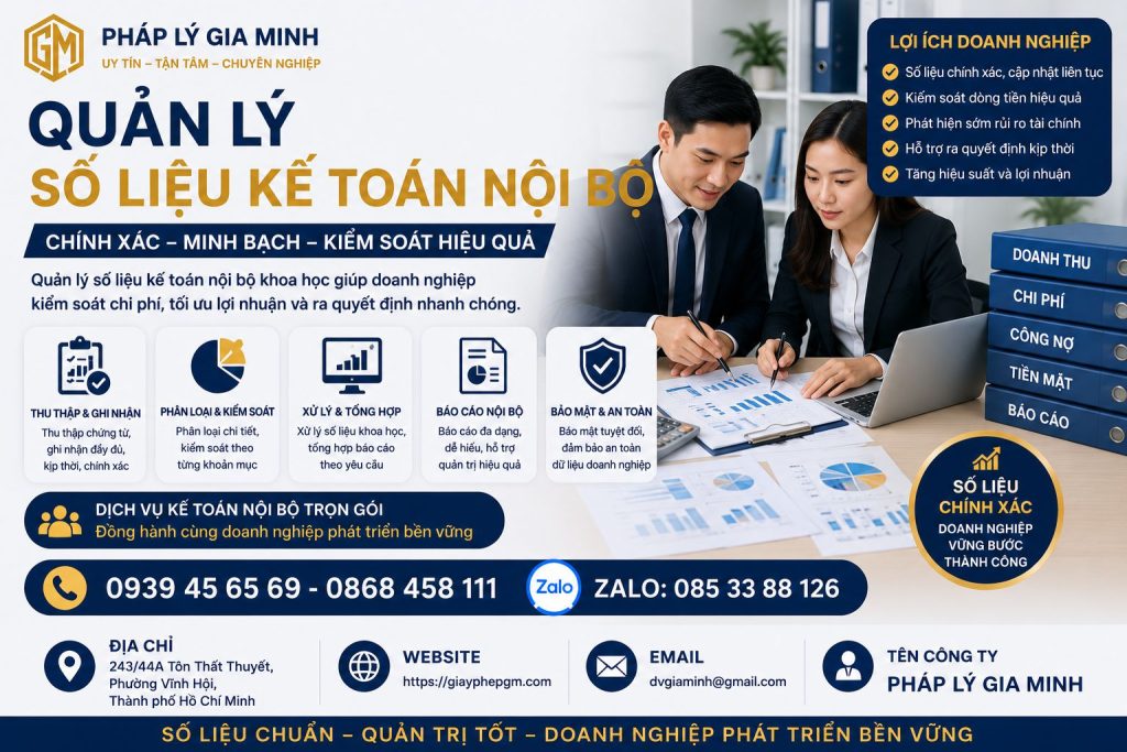 Quản lý số liệu kế toán nội bộ