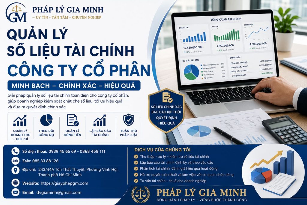 Quản lý số liệu tài chính công ty cổ phần