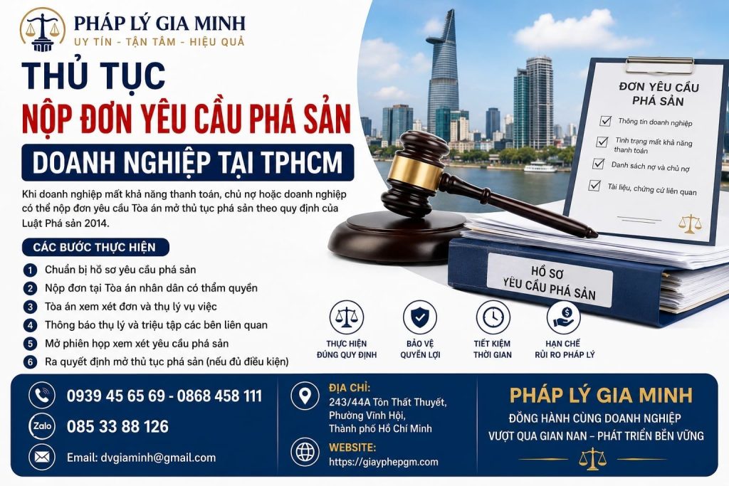 Thủ Tục Nộp Đơn Yêu Cầu Phá Sản Doanh Nghiệp Tại TPHCM
