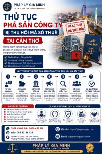 Thủ Tục Phá Sản Công Ty Bị Thu Hồi Mã Số Thuế Tại Cần Thơ