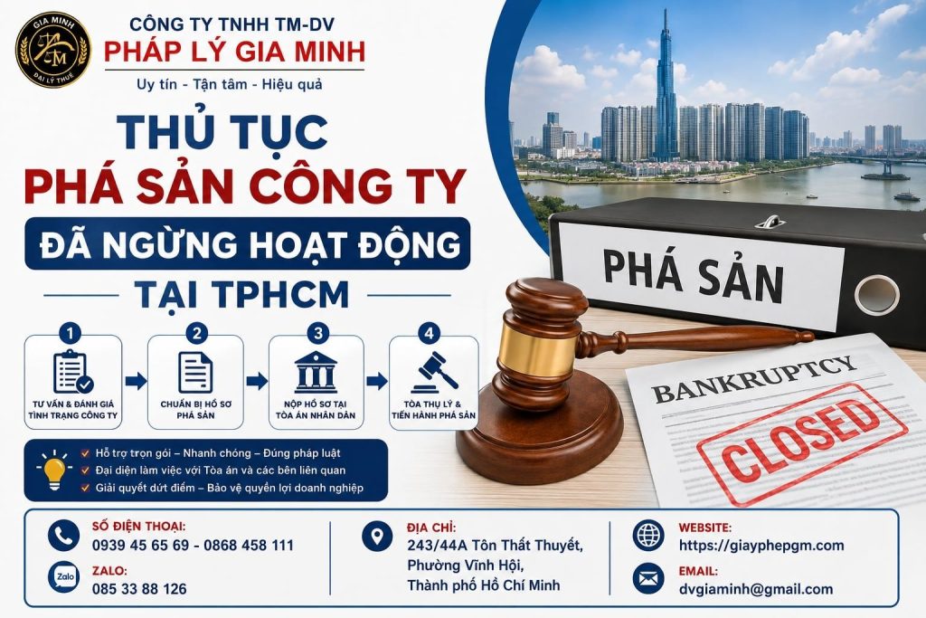 Thủ Tục Phá Sản Công Ty Đã Ngừng Hoạt Động Tại TPHCM