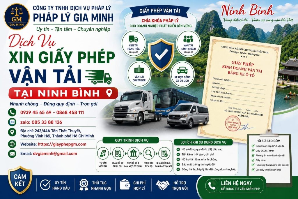 Dịch Vụ Xin Giấy Phép Vận Tải Tại Ninh Bình