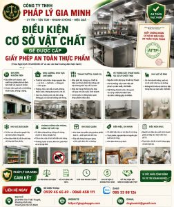 Điều kiện cơ sở vật chất để được cấp giấy phép an toàn thực phẩm
