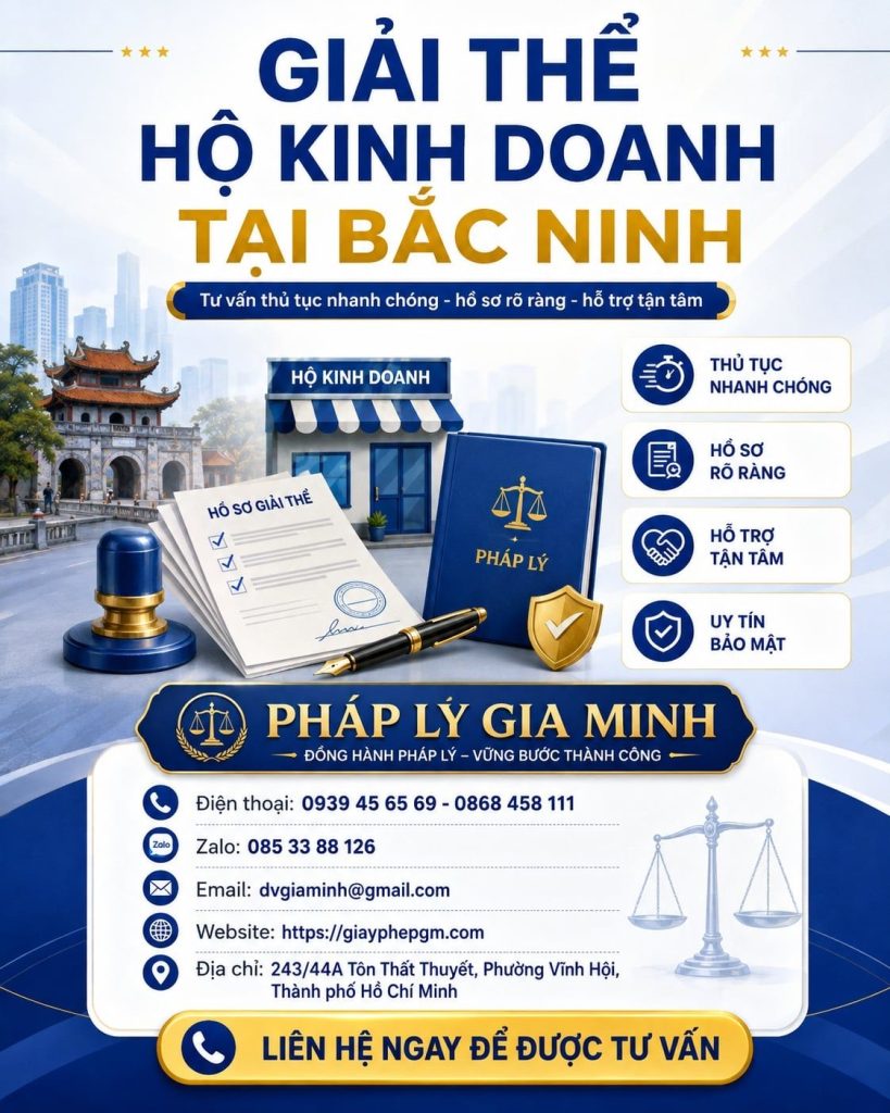 Giải thể hộ kinh doanh tại Bắc Ninh