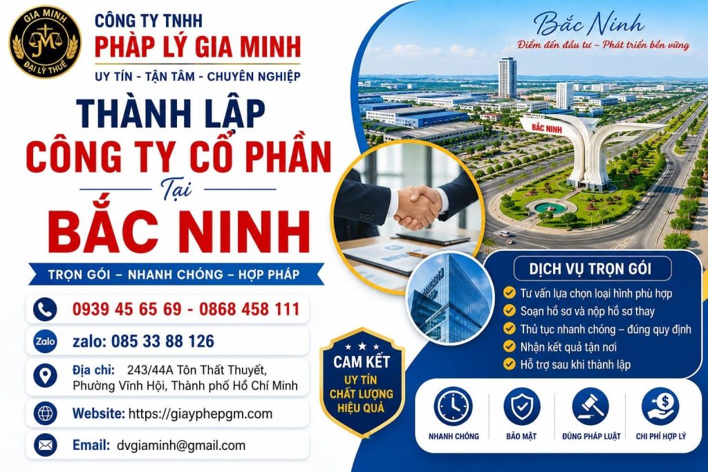 Thành lập công ty cổ phần tại Bắc Ninh để mở rộng quy mô và huy động vốn 1 Thành Lập Công Ty Cổ Phần Tại Bắc Ninh