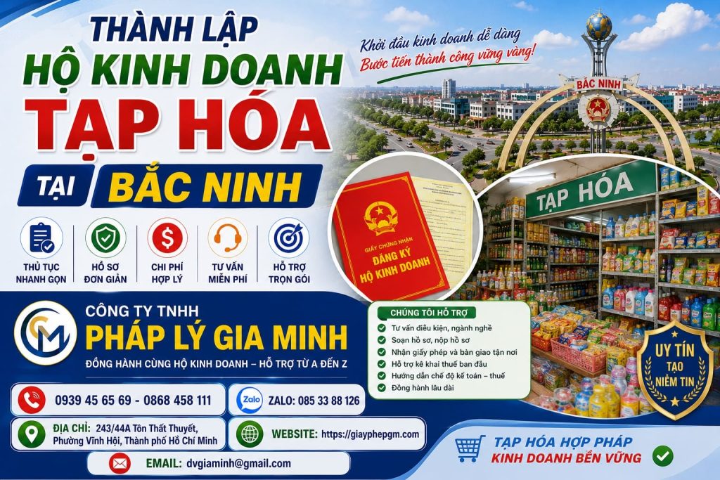Thành Lập Hộ Kinh Doanh Tạp Hóa Tại Bắc Ninh