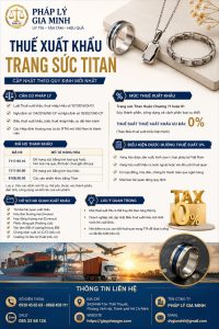 Thuế xuất khẩu trang sức Titan